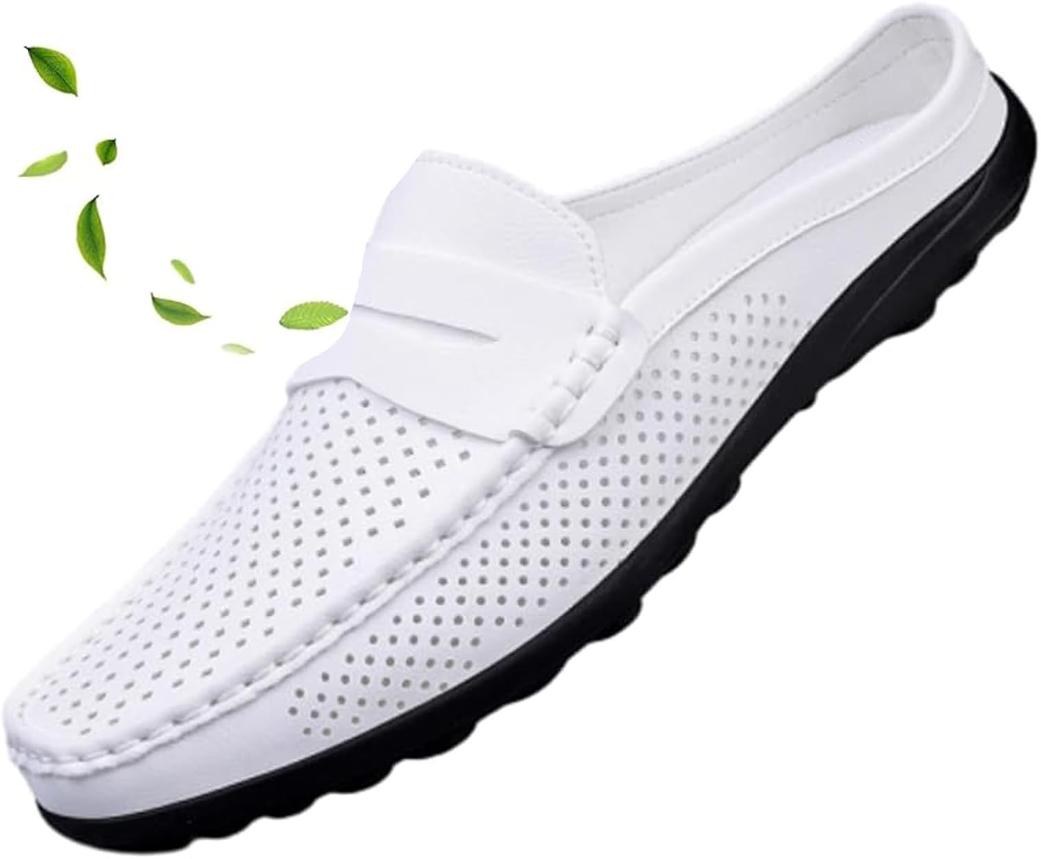 Мужские кожаные шлепанцы с вырезами, слипоны-мюли, дышащие тапочки с открытой пяткой, повседневные летние сандалии-мокасины Zplmide, белый
Мужские кожаные шлепанцы с вырезами, слипоны-мюли, дышащие тапочки с открытой пяткой, повседневные летние сандалии-мокасины Zplmide, белый