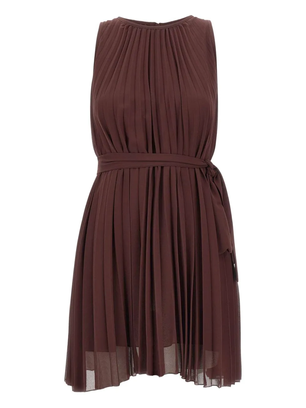 Плиссированное платье мини с поясом kaos, коричневый
Плиссированное платье мини с поясом kaos, коричневый
