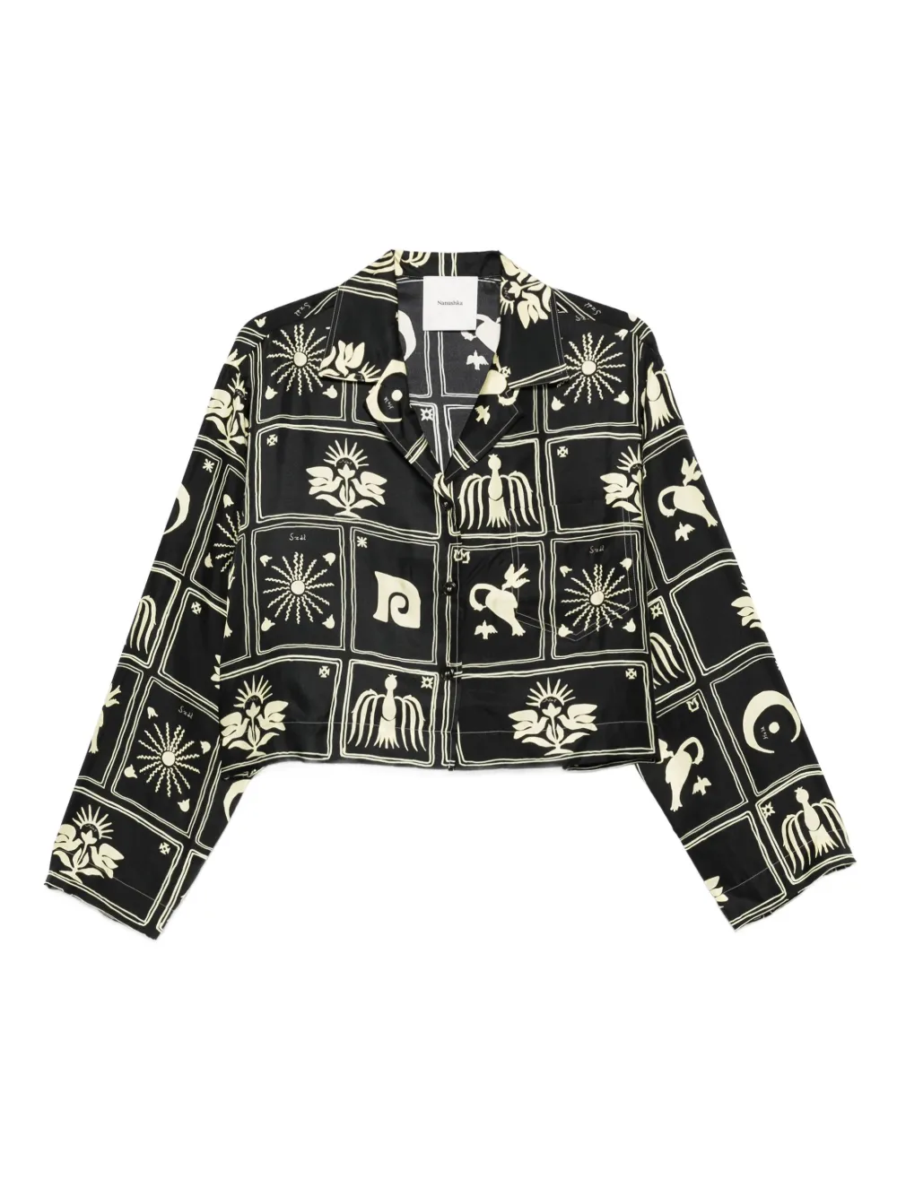 Шелковый топ Vally с принтом Nanushka, черный
Шелковый топ Vally с принтом Nanushka, черный