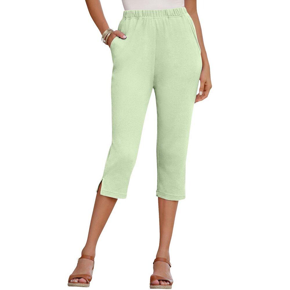 Женские капри из мягкой вязки Roaman больших размеров миниатюрных размеров Roaman's, цвет Green Mint
Женские капри из мягкой вязки Roaman больших размеров миниатюрных размеров Roaman's, цвет Green Mint