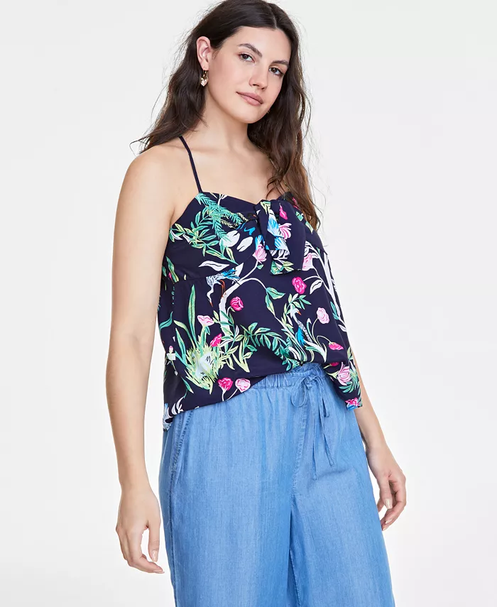 Женская майка с принтом и узлом спереди On 34th, мультиколор
Женская майка с принтом и узлом спереди On 34th, мультиколор