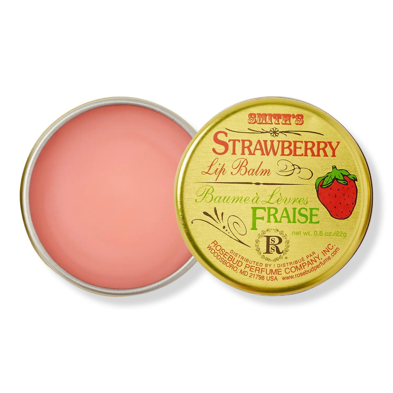 Бальзам для губ Smith's Rosebud Perfume Co., Strawberry Tin
Бальзам для губ Smith's Rosebud Perfume Co., Strawberry Tin