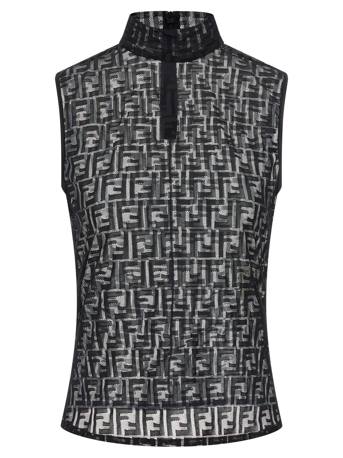 Кружевной топ с монограммой «FF» FENDI, черный
Кружевной топ с монограммой «FF» FENDI, черный