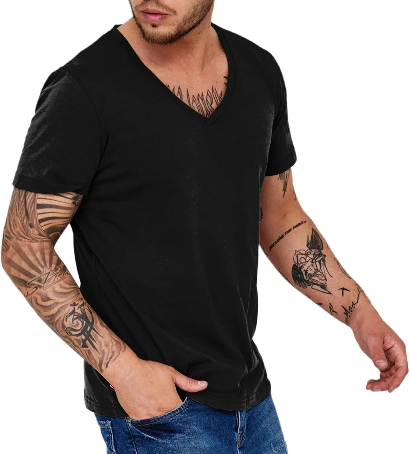 Мужская футболка V-образного выреза Stretch Slim с коротким рукавом для тренировок
Мужская футболка V-образного выреза Stretch Slim с коротким рукавом для тренировок