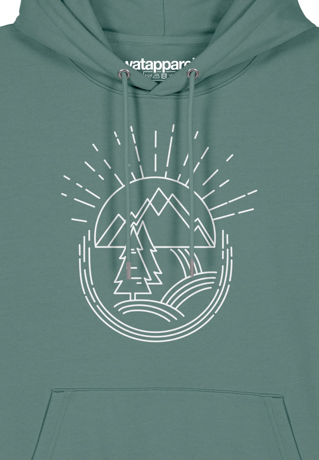 Толстовка с капюшоном NATUR IST SCHÖN watapparel, темно-зеленый 
Толстовка с капюшоном NATUR IST SCHÖN watapparel, темно-зеленый