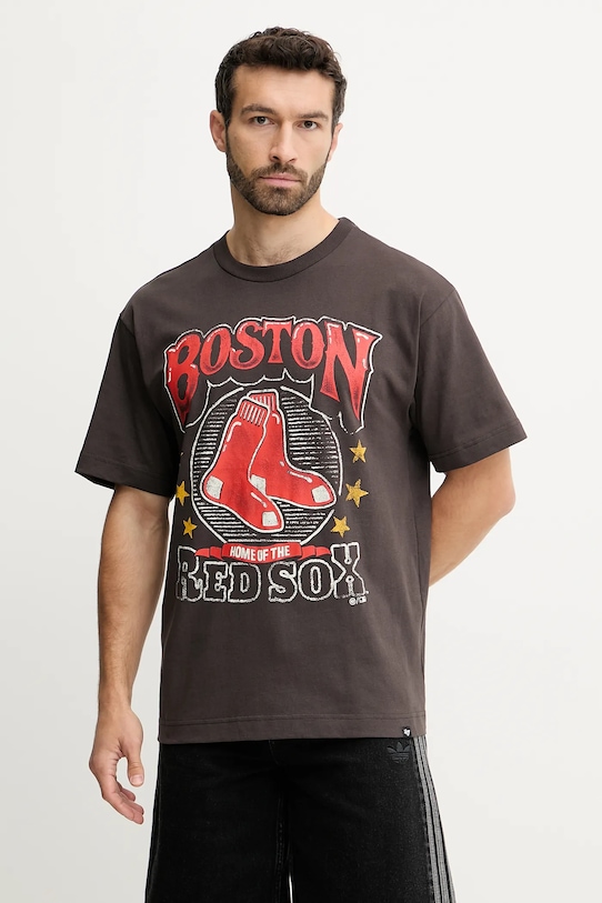 Футболка хлопковая MLB Boston Red Sox 47 Brand, серый 
Футболка хлопковая MLB Boston Red Sox 47 Brand, серый