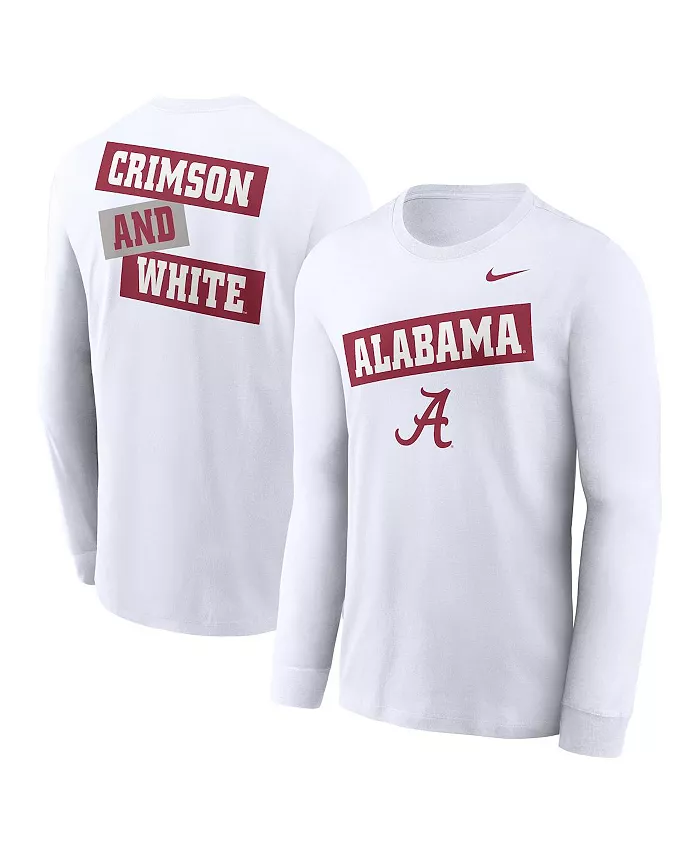 Мужская белая футболка с длинным рукавом Alabama Crimson Tide Two-Hit Classic Location Nike
Мужская белая футболка с длинным рукавом Alabama Crimson Tide Two-Hit Classic Location Nike