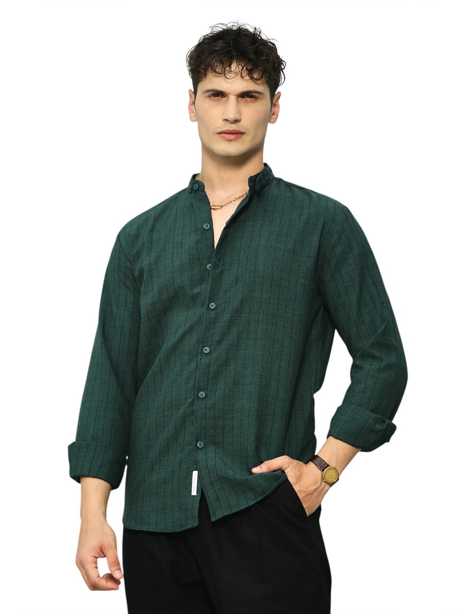Рубашка на пуговицах классического кроя Campus Sutra Alessia, темно-зеленый
Рубашка на пуговицах классического кроя Campus Sutra Alessia, темно-зеленый
