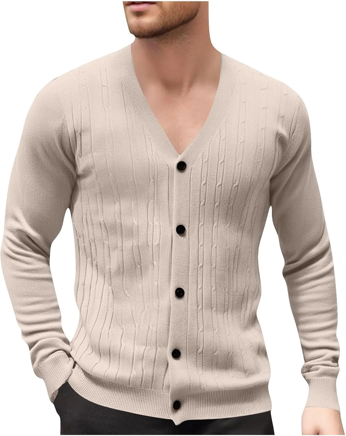 Мужской кардиган Jacquard с длинным рукавом Slim Fit V-образным вырезом Cambkatl
Мужской кардиган Jacquard с длинным рукавом Slim Fit V-образным вырезом Cambkatl