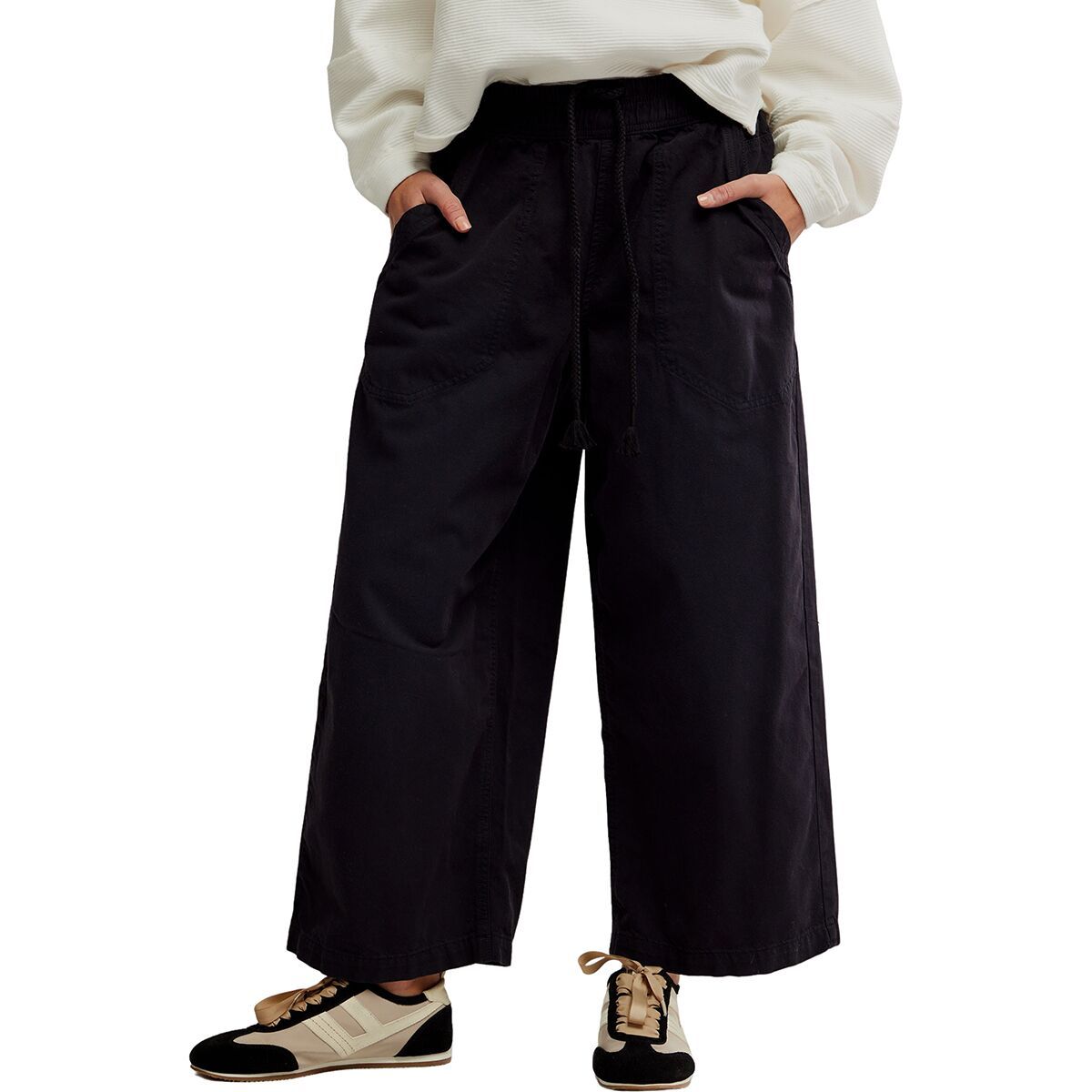 Легкие брюки на резинке Free People, черный
Легкие брюки на резинке Free People, черный