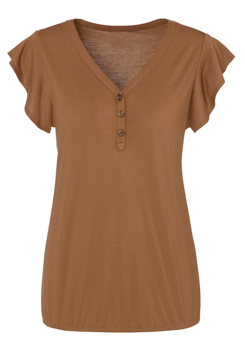 Топ-рубашка LASCANA (2 шт. в упаковке), с короткими рукавами, коричневый
Топ-рубашка LASCANA (2 шт. в упаковке), с короткими рукавами, коричневый