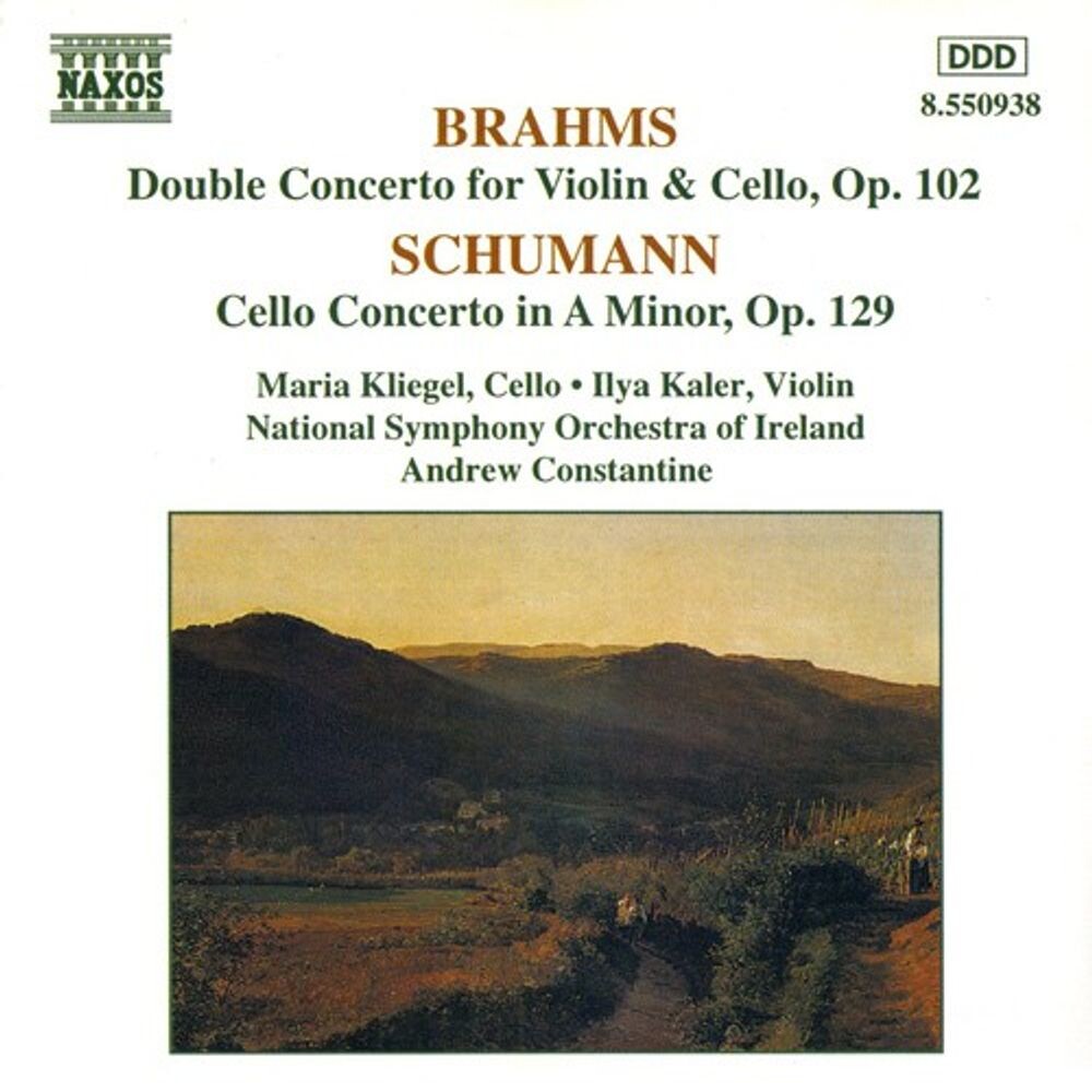 Диск CD Double Concerto For Violin & Cello, Op. 102 / Cello Concerto In A Minor, Op. 129 - Johannes Brahms, Robert Schumann, Maria Kliegel, Ilya Kaler, Andrew Constantine, National Symphony Orchestra of Ireland 
Диск CD Double Concerto For Violin & Cello, Op. 102 / Cello Concerto In A Minor, Op. 129 - Johannes Brahms, Robert Schumann, Maria Kliegel, Ilya Kaler, Andrew Constantine, National Symphony Orchestra of Ireland