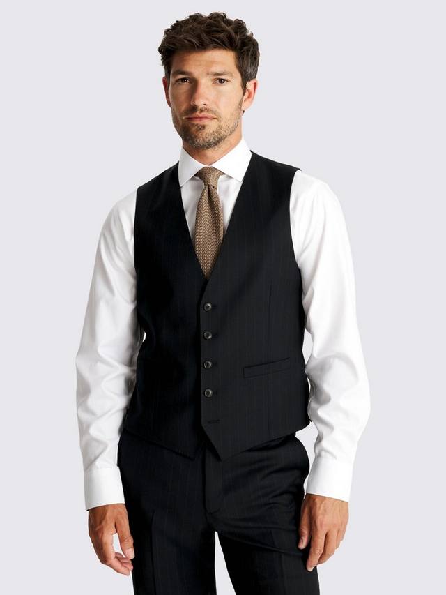 Приталенный жилет в полоску из шерстяной смеси Moss, Blue
Приталенный жилет в полоску из шерстяной смеси Moss, Blue