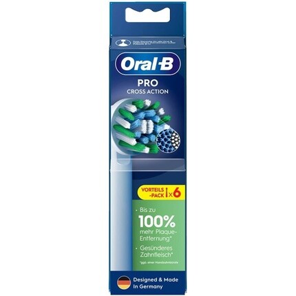 Oral-B Pro CrossAction X-образные насадки для электрических зубных щеток, 6 шт., белые — 6 шт. в упаковке
Oral-B Pro CrossAction X-образные насадки для электрических зубных щеток, 6 шт., белые — 6 шт. в упаковке