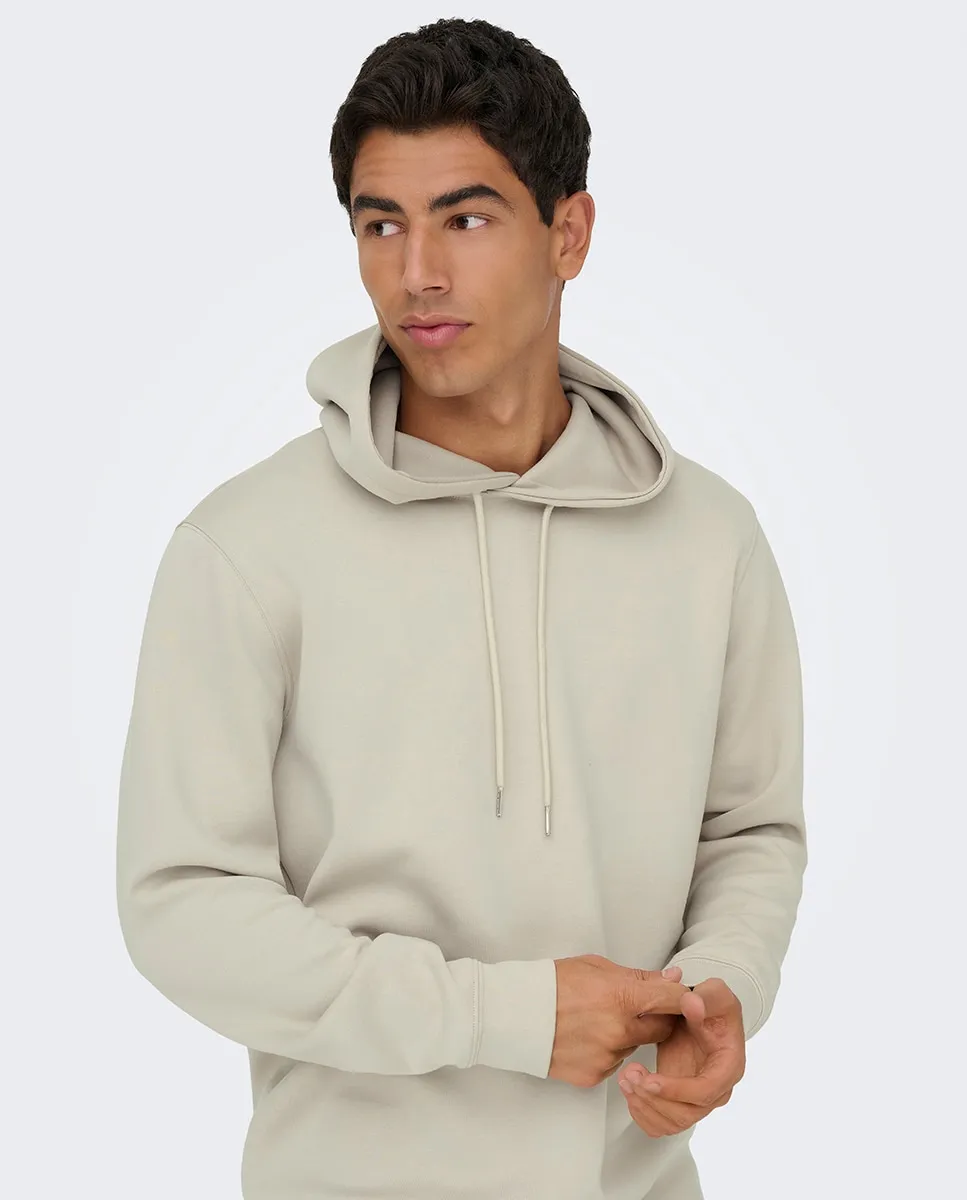 Мужская толстовка кенгуру прямого кроя Only & Sons, бежевый
Мужская толстовка кенгуру прямого кроя Only & Sons, бежевый