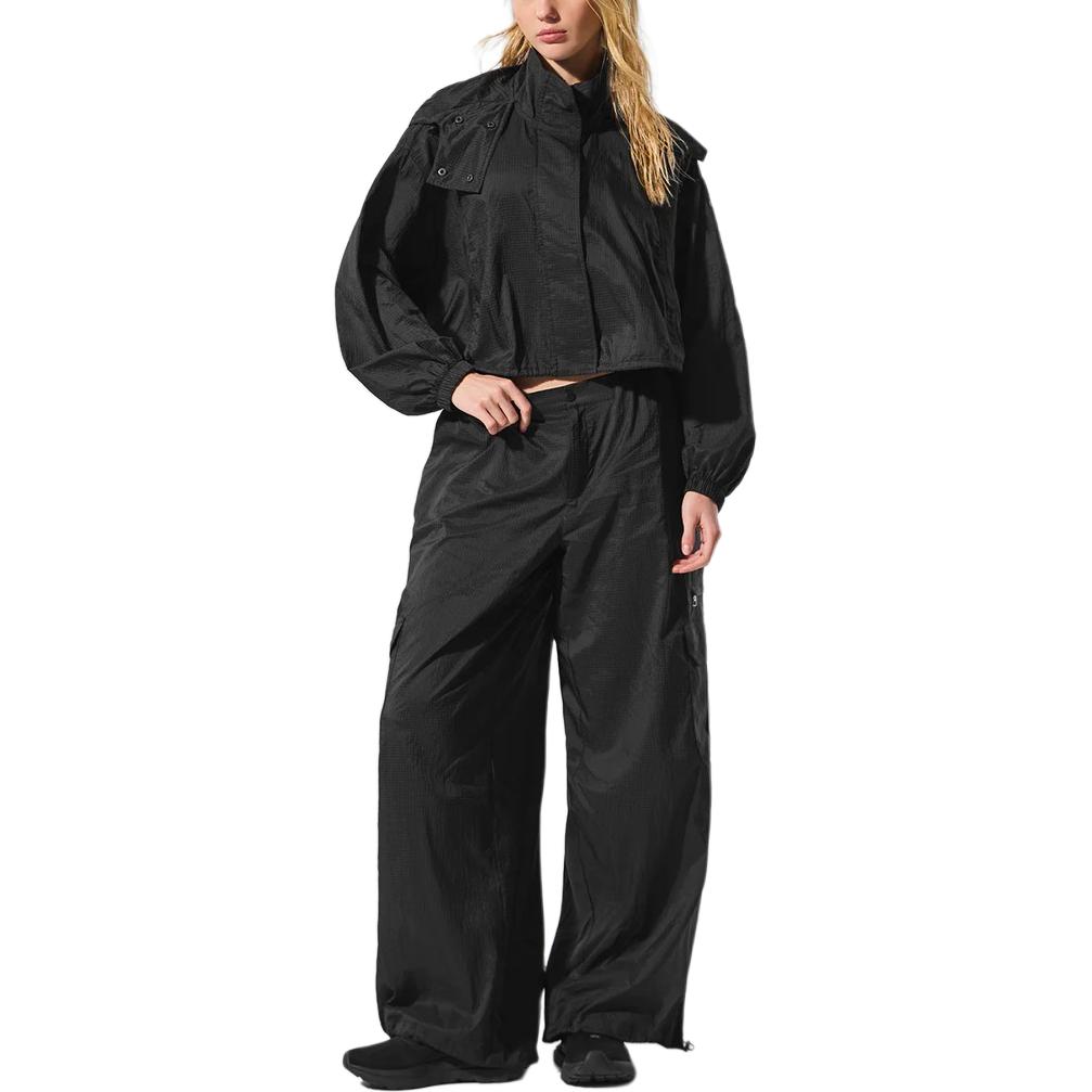 Alo Yoga Короткая куртка с молнией, Black 
Alo Yoga Короткая куртка с молнией, Black