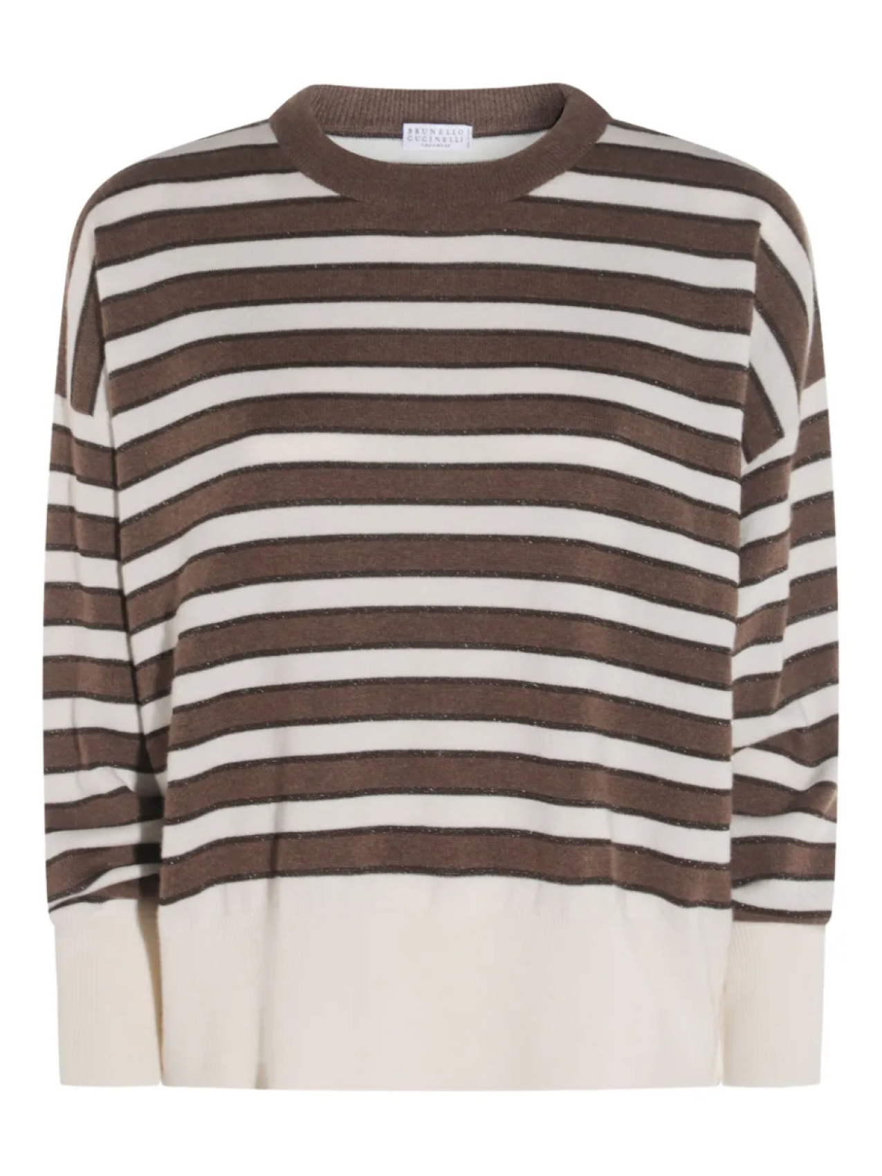 Полосатый свитер Brunello Cucinelli, нейтральный
Полосатый свитер Brunello Cucinelli, нейтральный