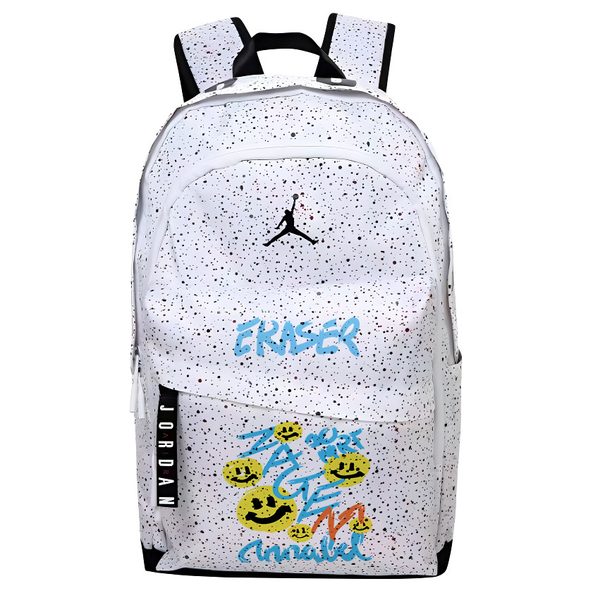 Jordan Полиэстеровый рюкзак унисекс белый, English smiley face
Jordan Полиэстеровый рюкзак унисекс белый, English smiley face