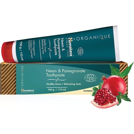 Органическая зубная паста с гималайским нимом и гранатом, 150 г, Organique By Himalaya
Органическая зубная паста с гималайским нимом и гранатом, 150 г, Organique By Himalaya