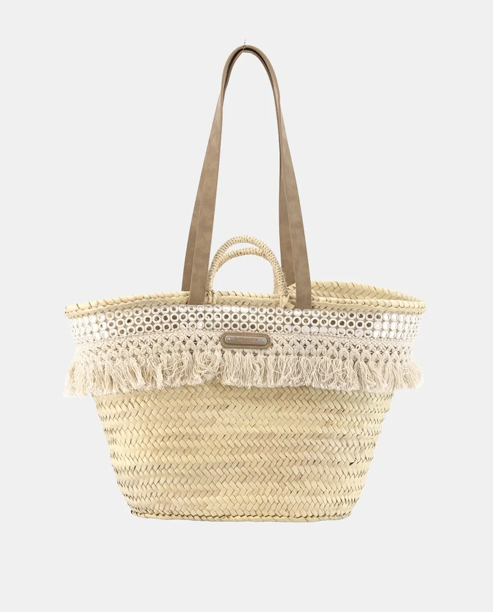 Средняя сумка-корзина из 8 витков натуральной пальмы с бахромой и зеркалами Simó Sastre, бежевый
Средняя сумка-корзина из 8 витков натуральной пальмы с бахромой и зеркалами Simó Sastre, бежевый