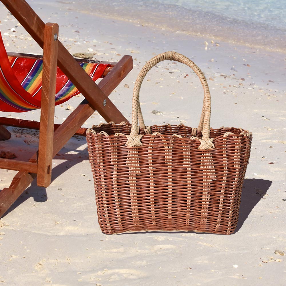 Классическая сумка-тоут с плетением корзин FASHNZFAB, коричневый
Классическая сумка-тоут с плетением корзин FASHNZFAB, коричневый