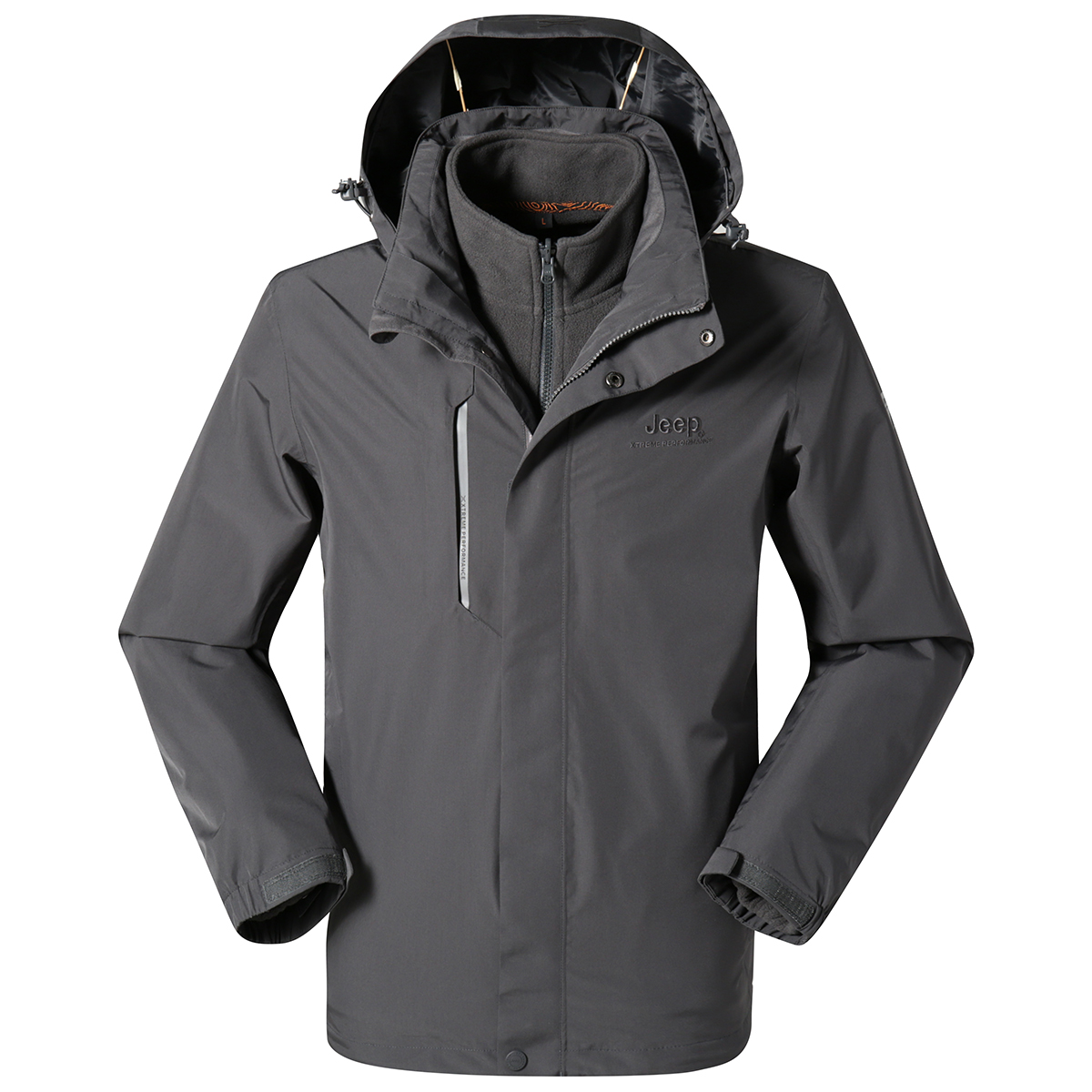 Jeep Водонепроницаемая термостойкая ветровка унисекс, Cast Steel Gray 
Jeep Водонепроницаемая термостойкая ветровка унисекс, Cast Steel Gray