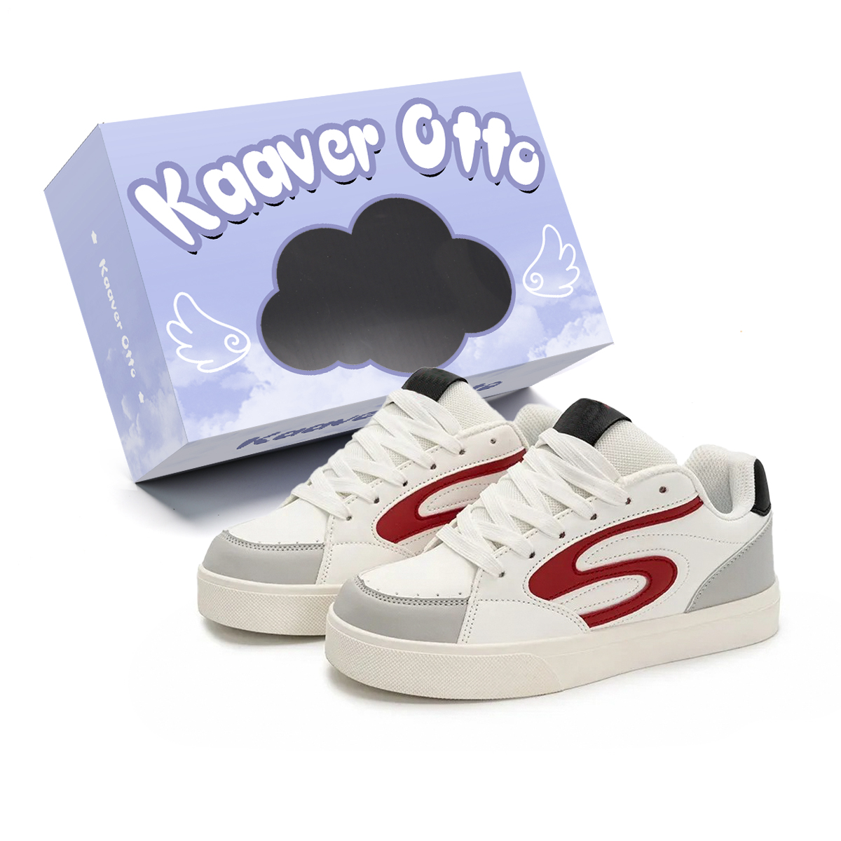 KAAVER OTTO Амортизирующие устойчивые к истиранию дышащие низкие скейтбордские кроссовки унисекс бело-красные, цвет White Red
KAAVER OTTO Амортизирующие устойчивые к истиранию дышащие низкие скейтбордские кроссовки унисекс бело-красные, цвет White Red