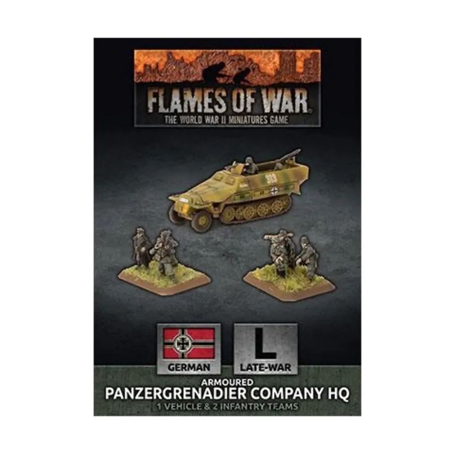 Штаб бронетанковой гренадерской роты, Flames of War - WWII - German - Box Sets & Miscellaneous (4th Edition)
Штаб бронетанковой гренадерской роты, Flames of War - WWII - German - Box Sets & Miscellaneous (4th Edition)