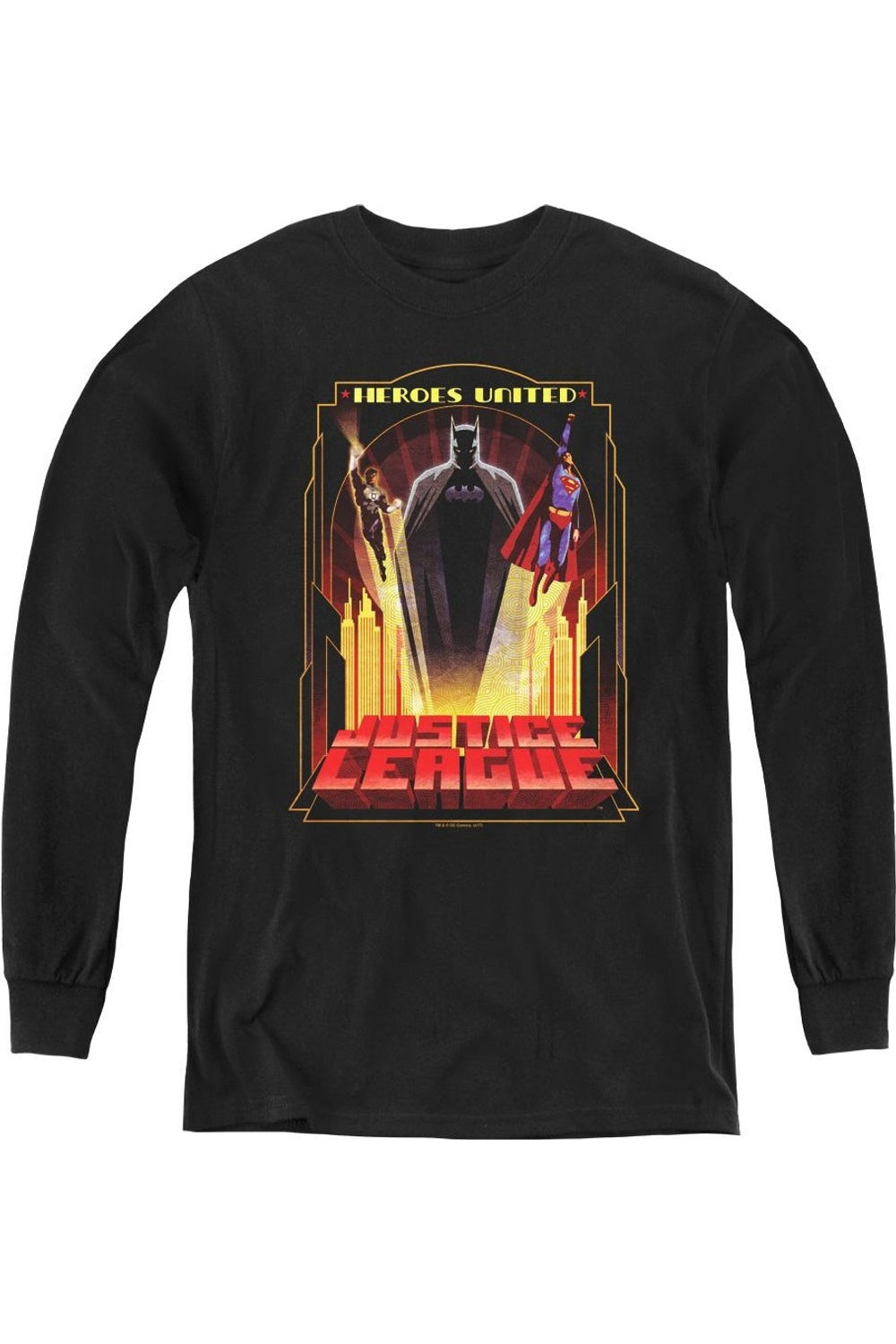 Футболка с длинным рукавом для детей "Лига справедливости Америки: Объединенные герои" Gildan, черный
Футболка с длинным рукавом для детей "Лига справедливости Америки: Объединенные герои" Gildan, черный