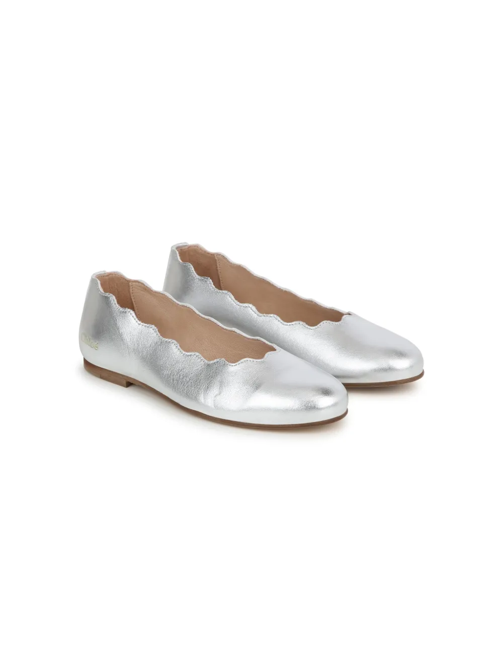 Балетки с эффектом металлик Chloé Kids, серый
Балетки с эффектом металлик Chloé Kids, серый