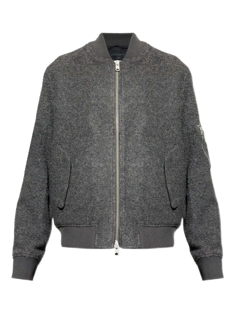 Бомбер Saku на молнии Allsaints, серый
Бомбер Saku на молнии Allsaints, серый