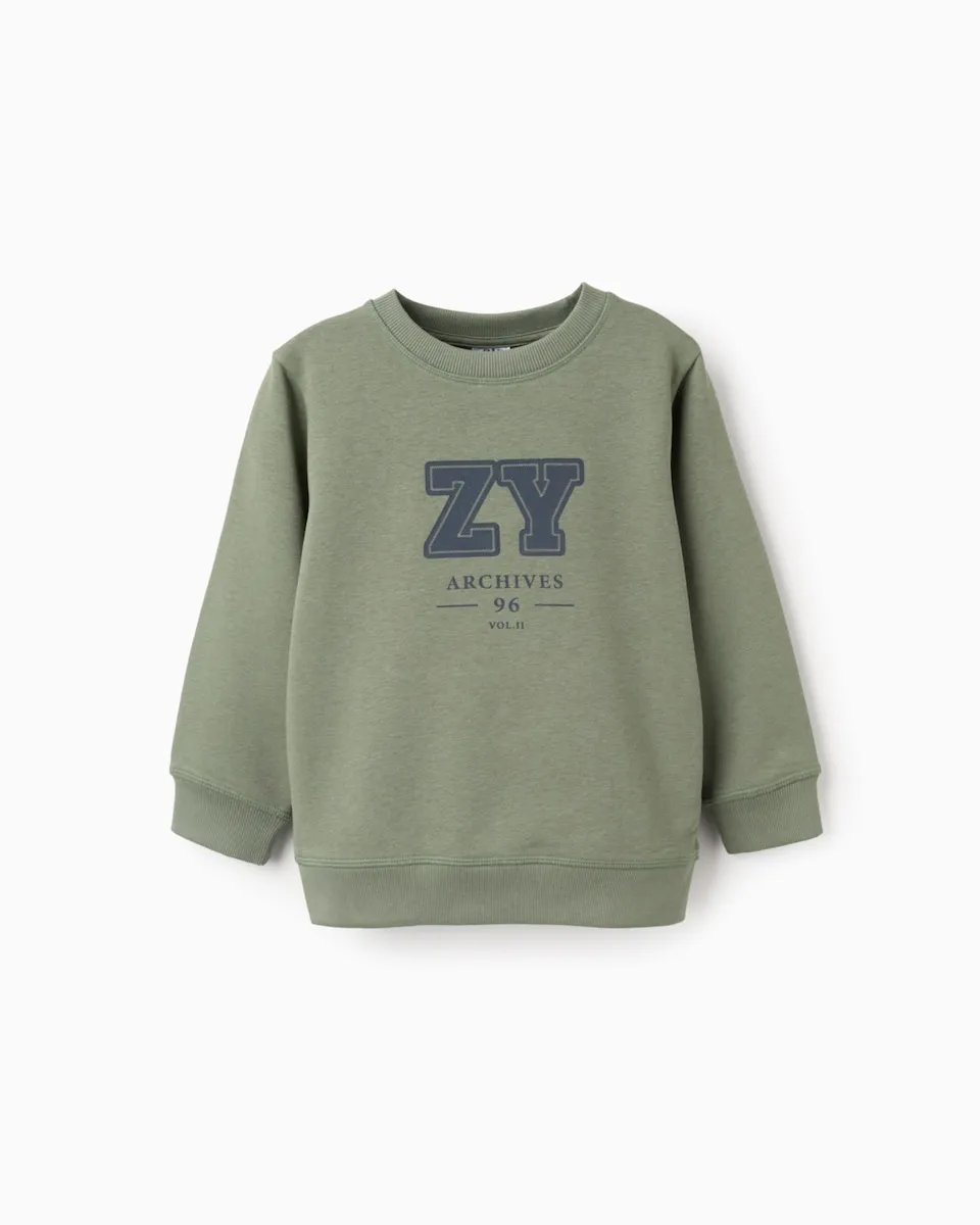 Детское худи с принтом и рибаной отделкой Zippy, темно-зеленый
Детское худи с принтом и рибаной отделкой Zippy, темно-зеленый