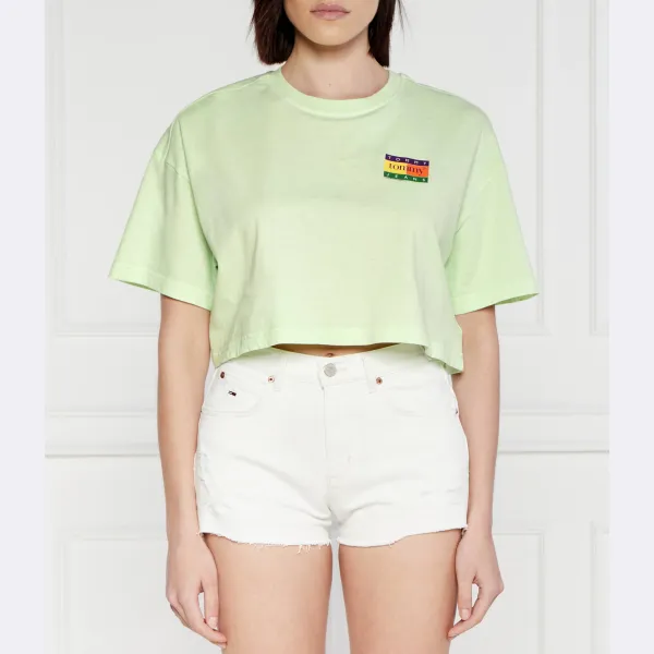 Укороченная футболка с летним флагом Tommy Hilfiger, зеленый
Укороченная футболка с летним флагом Tommy Hilfiger, зеленый