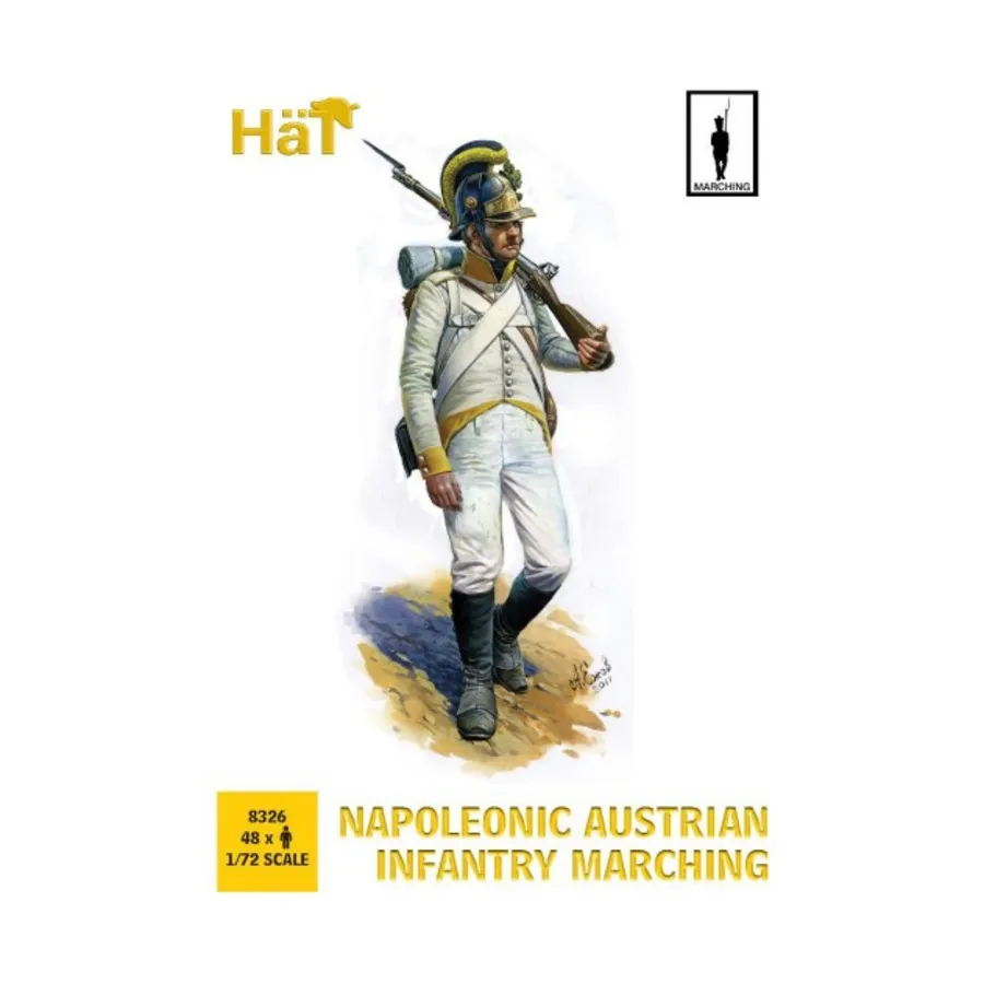 Наполеоновский марш австрийской пехоты, Historical Plastic Military Figures - Napoleonic (1:72) (Hat Industries) 
Наполеоновский марш австрийской пехоты, Historical Plastic Military Figures - Napoleonic (1:72) (Hat Industries)