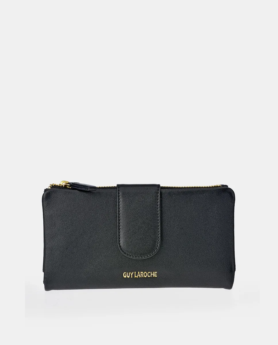 Большой кожаный кошелек с молнией из кожи седалина Guy Laroche, черный
Большой кожаный кошелек с молнией из кожи седалина Guy Laroche, черный