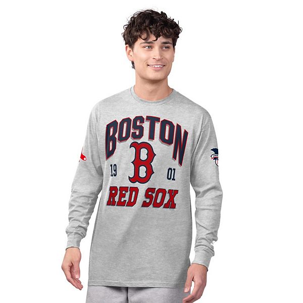 Мужской серо-синий сет из двух футболок Boston Red Sox с длинным и коротким рукавом Starter
Мужской серо-синий сет из двух футболок Boston Red Sox с длинным и коротким рукавом Starter