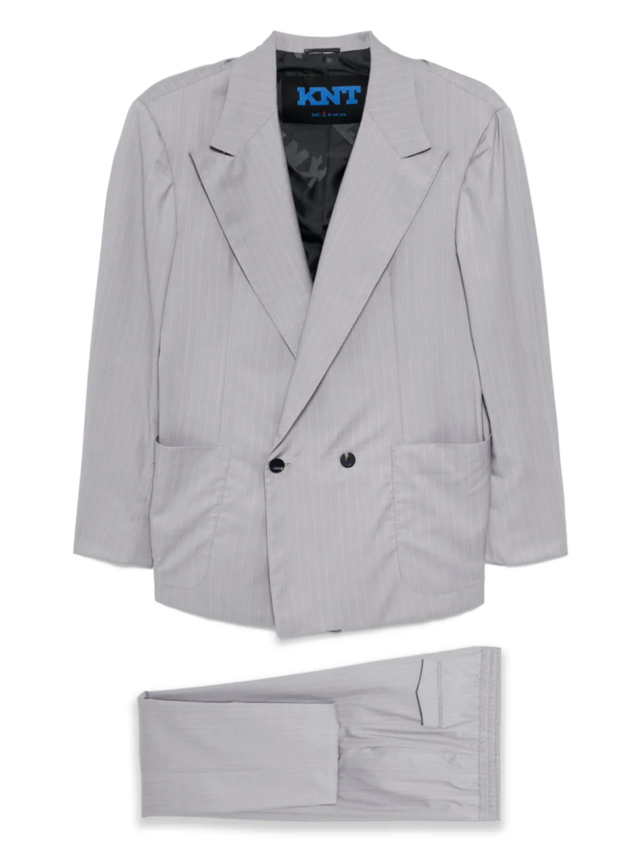 Kiton костюм в тонкую полоску, серый 
Kiton костюм в тонкую полоску, серый