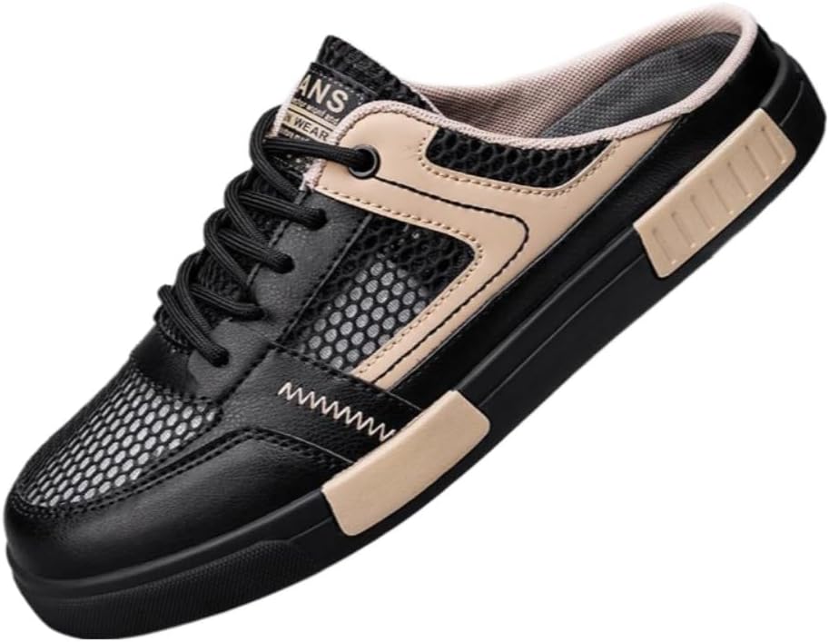 Мужские кроссовки-мюли без задника, теннисные туфли, тапочки для дома, на платформе, с шнуровкой, из дышащей сетки, легкие, повседневные для прогулок, офисные, деловые, спортивные, для бега, путешествий и вождения Geerta, черный
Мужские кроссовки-мюли без задника, теннисные туфли, тапочки для дома, на платформе, с шнуровкой, из дышащей сетки, легкие, повседневные для прогулок, офисные, деловые, спортивные, для бега, путешествий и вождения Geerta, черный