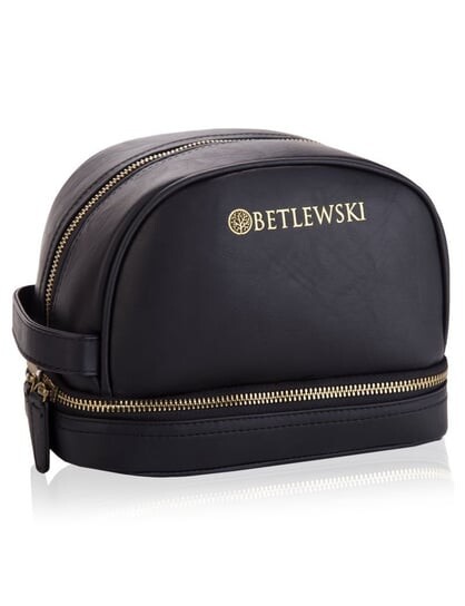 Кожаная косметичка унисекс, черная, 21x14x12,5 см Betlewski, черный
Кожаная косметичка унисекс, черная, 21x14x12,5 см Betlewski, черный