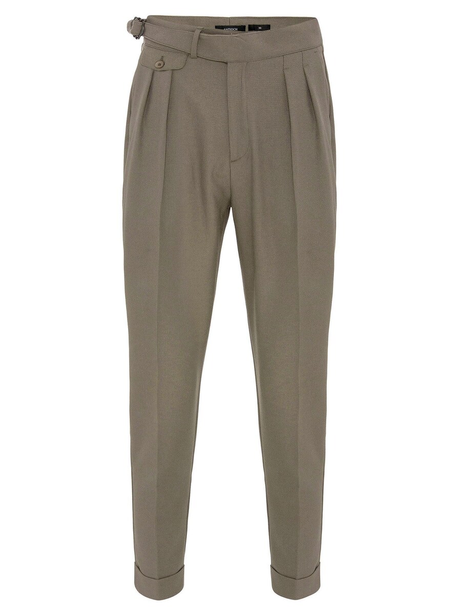 Зауженные плиссированные брюки Antioch Sebastiano, хаки
Зауженные плиссированные брюки Antioch Sebastiano, хаки