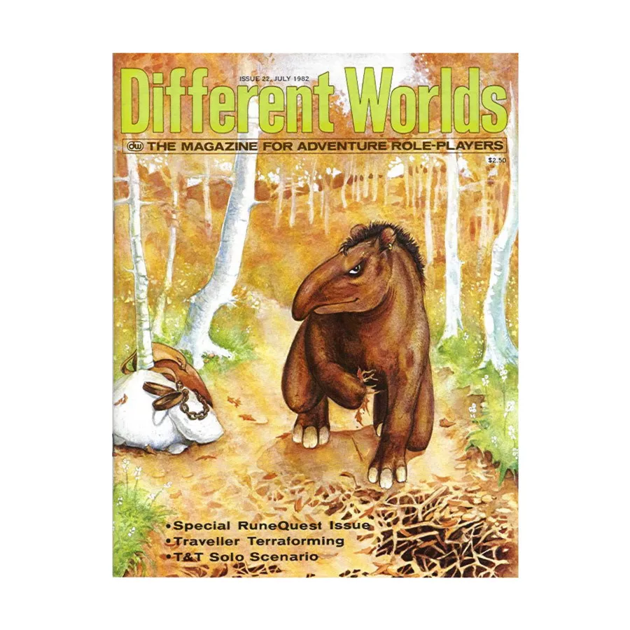 Журнал #22 "Special RuneQuest Issue, Tunnels & Trolls Solo Scenario", Different Worlds Magazine
Журнал #22 "Special RuneQuest Issue, Tunnels & Trolls Solo Scenario", Different Worlds Magazine