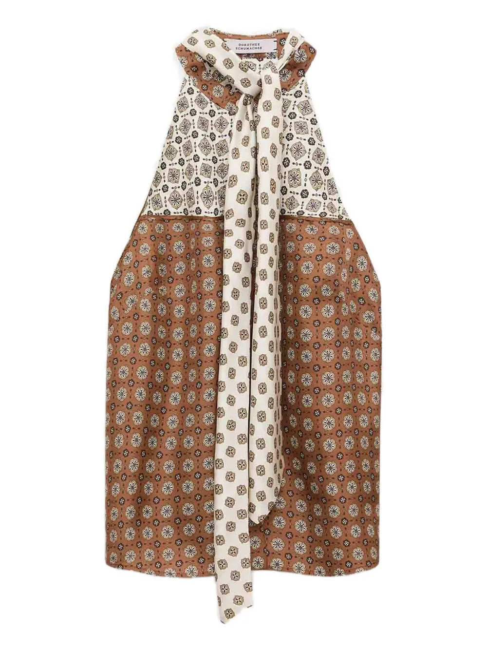 Топ с вырезом халтер и геометричным узором Dorothee Schumacher, коричневый
Топ с вырезом халтер и геометричным узором Dorothee Schumacher, коричневый