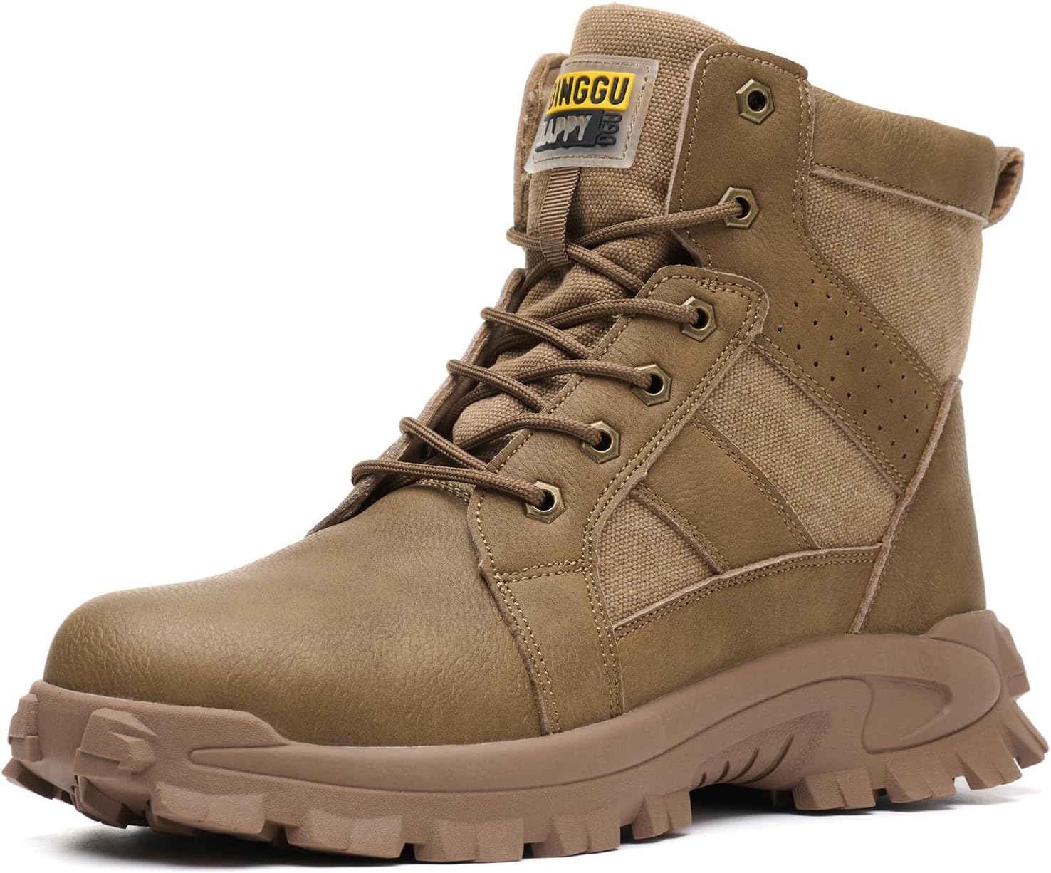 Кожаные ботинки DINGGU с металлическим носком для мужчин, удобные мужские ботинки, неразрушимые строительные и индустриальные защитные ботинки, коричневый
Кожаные ботинки DINGGU с металлическим носком для мужчин, удобные мужские ботинки, неразрушимые строительные и индустриальные защитные ботинки, коричневый