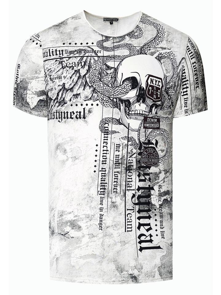 Футболка байкера, выцветшая, с белыми принтами по всей поверхности Rusty Neal
Футболка байкера, выцветшая, с белыми принтами по всей поверхности Rusty Neal