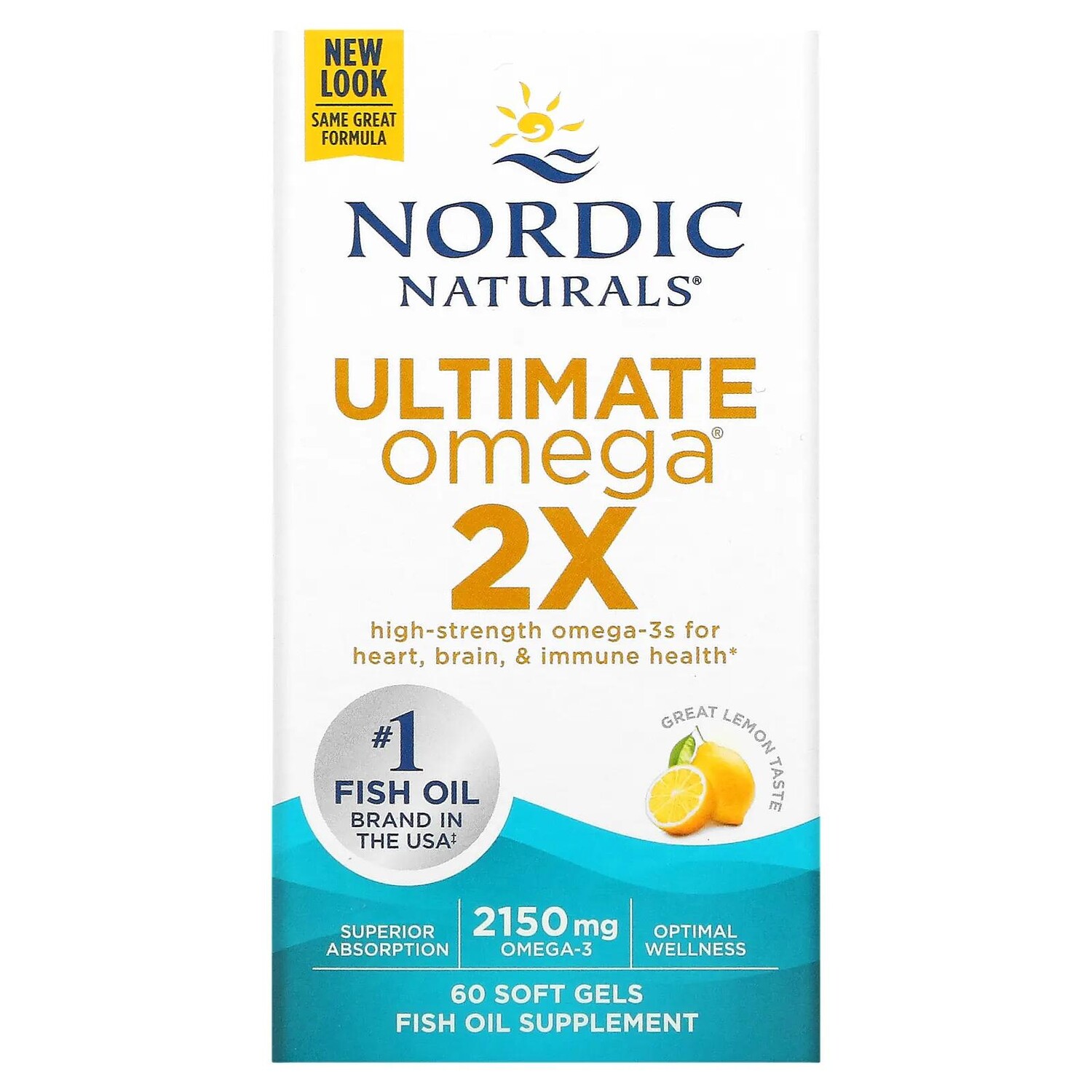 Nordic Naturals Ultimate Omega 2X лимон 60 мягких таблеток
Nordic Naturals Ultimate Omega 2X лимон 60 мягких таблеток
