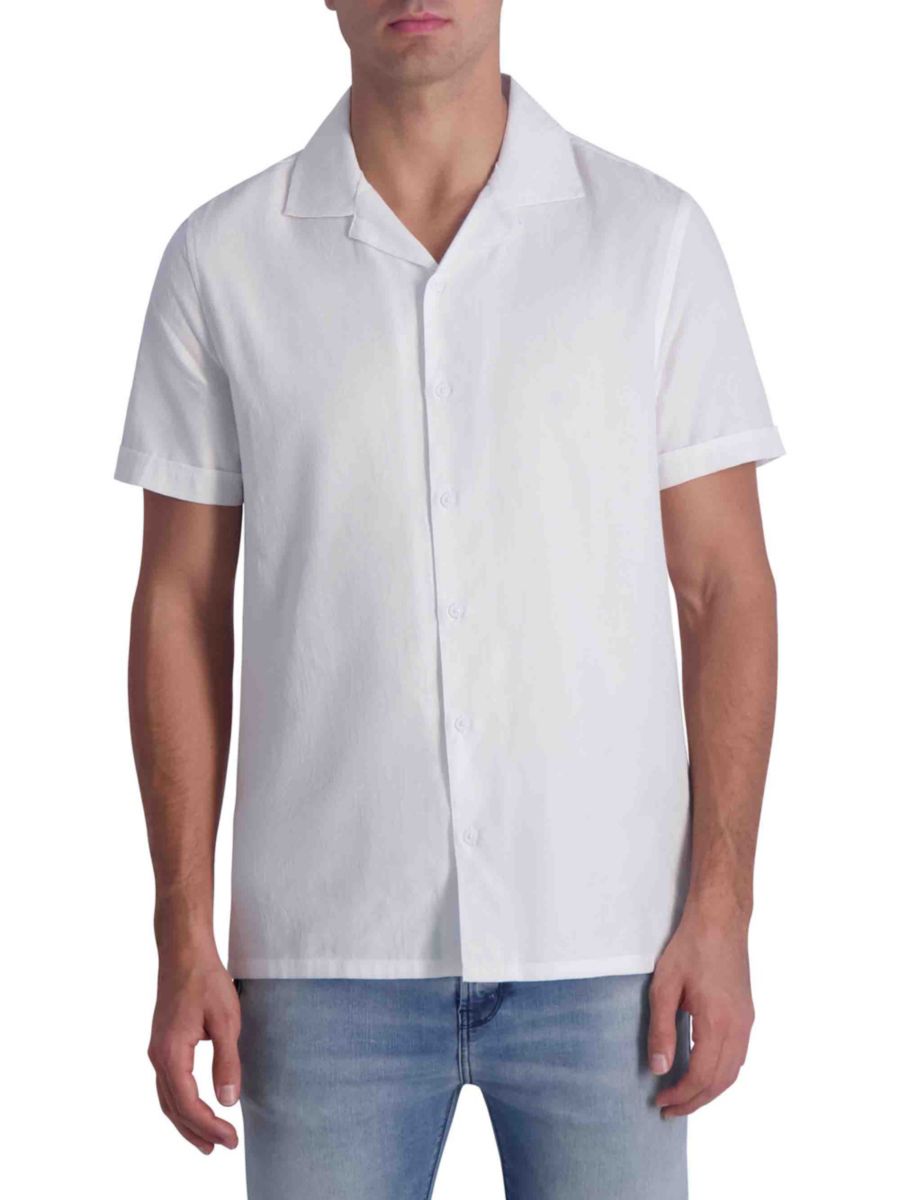 Рубашка Solid Camp Karl Lagerfeld Paris, белый 
Рубашка Solid Camp Karl Lagerfeld Paris, белый