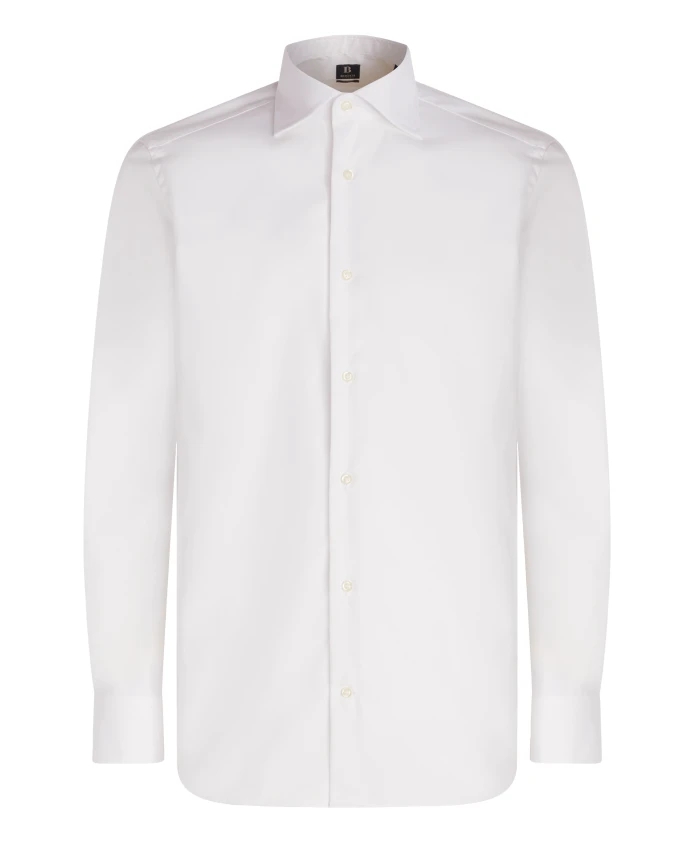 Приталенная хлопковая рубашка с мелким рисунком Boggi Milano, белый
Приталенная хлопковая рубашка с мелким рисунком Boggi Milano, белый