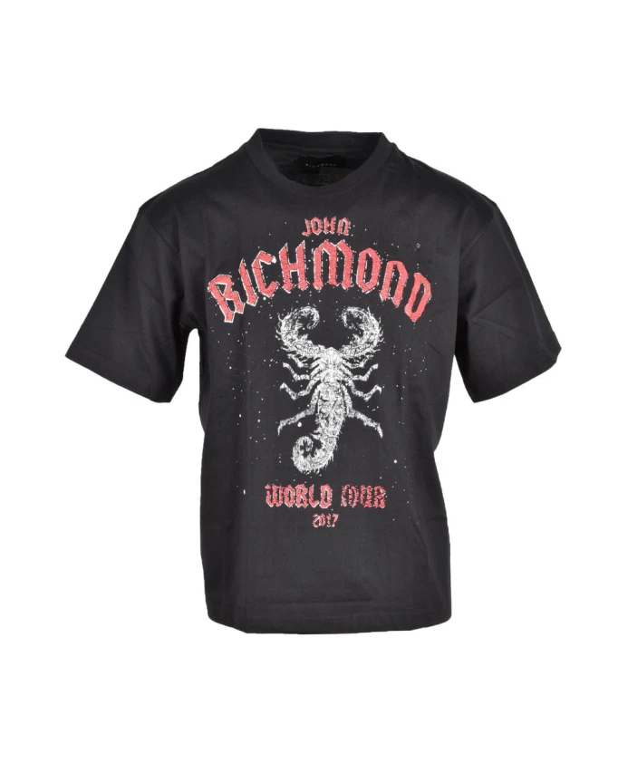 Черная футболка с короткими рукавами и принтом John Richmond, черный
Черная футболка с короткими рукавами и принтом John Richmond, черный