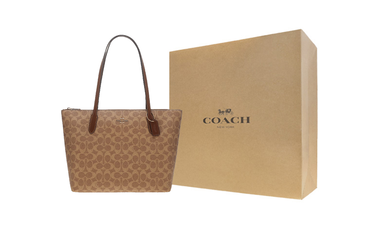 COACH Сумка-шоппер из искусственной кожи среднего размера
COACH Сумка-шоппер из искусственной кожи среднего размера