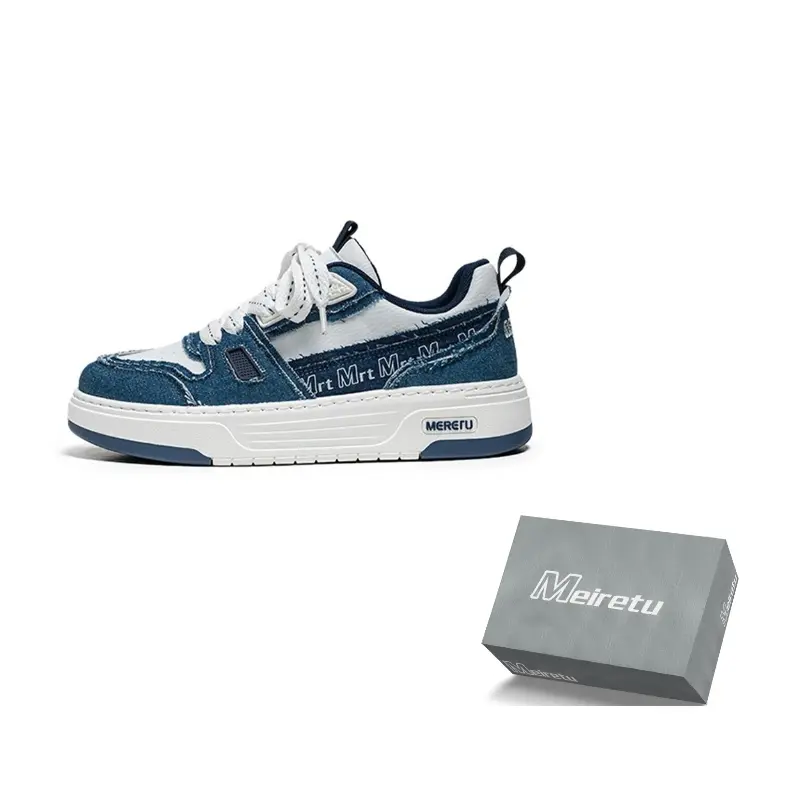 Meiretu Антискользящие износостойкие низкие скейтерские кеды мужские бело-синие, цвет White Blue
Meiretu Антискользящие износостойкие низкие скейтерские кеды мужские бело-синие, цвет White Blue